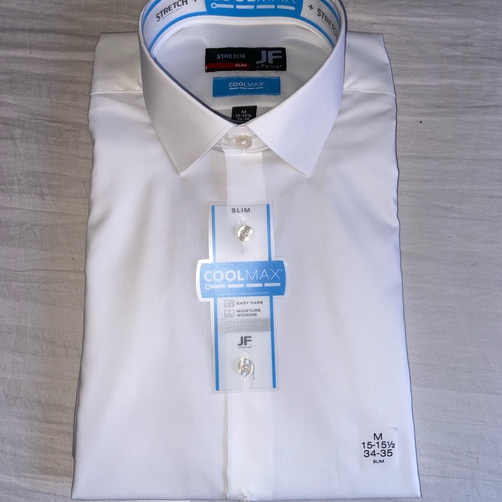 Clean white dress shirt